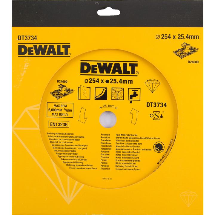 Actual product image DeWalt Tile saw blade