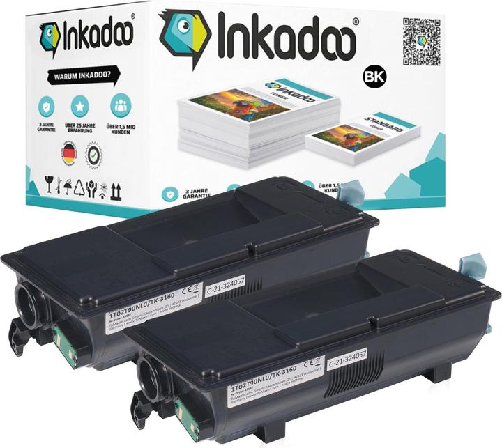 Image du produit Inkadoo Toner compatible avec Kyocera 1T02T90NL0 / TK-3160 toner, noir noir (CF)