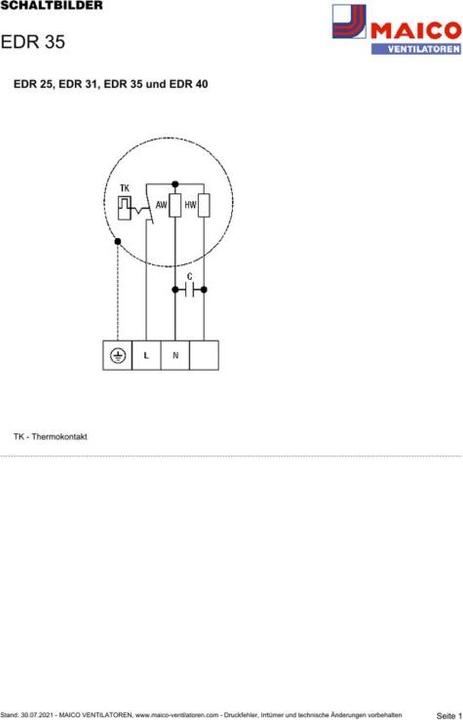Produktbild Maico MAI EDR 35 Diagonal-Ventilator