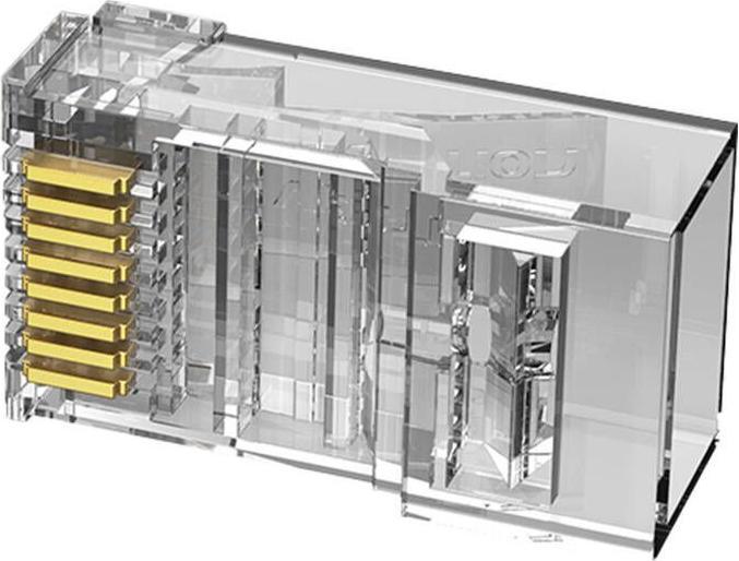 Actual product image Vention Modular RJ45 Cat.6 UTP Connector IDDR0-50 Transparent Pack of 50 (Network cable plug)