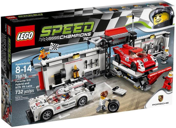 LEGO Speed Champions Porsche 919 Hybrid and 917K Pit Lane (75876, LEGO Speed Champions)