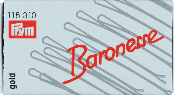 Baronesse Klemmen 120er Box 6,5cm gold (12 Stk.)