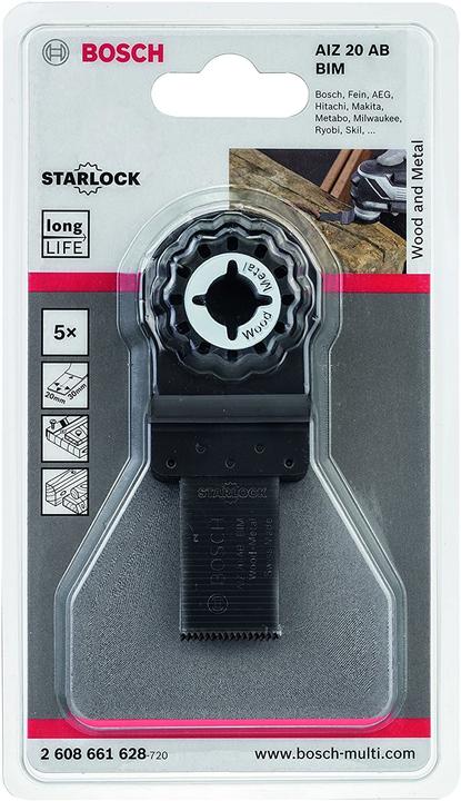 Image du produit Bosch Professional Zubehör Lame de scie plongeante BIM AIZ 20 AB, Wood and Metal, 30 x 20 mm, pack de 5