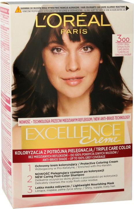 L'Oréal Paris Loreal Excellence Creme Farbe Creme 3 dunkelbraun (3 Dunkelbraun)