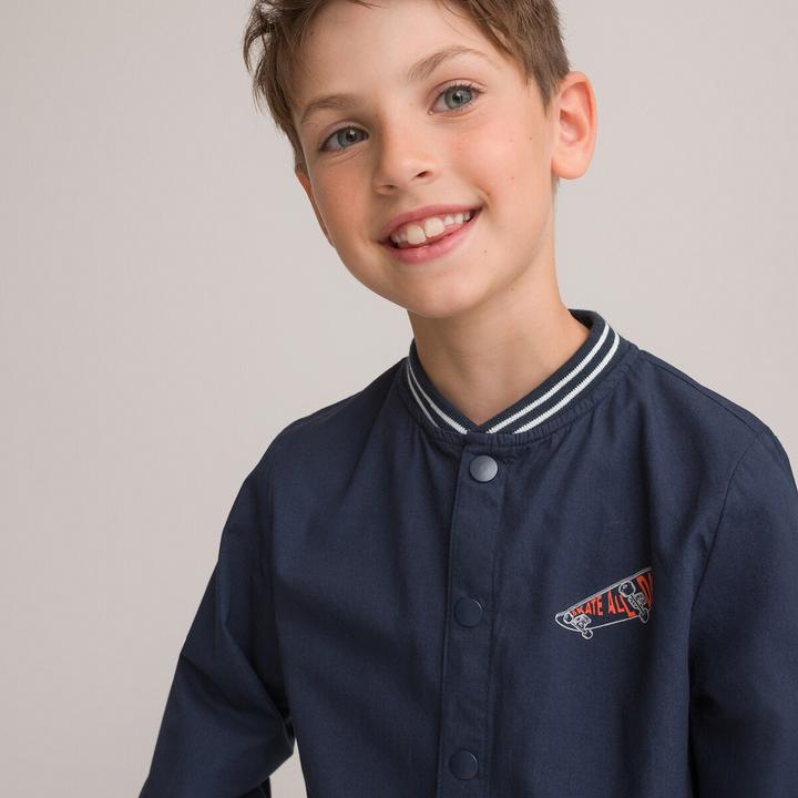 Actual product image La Redoute Collections Craft smock with press studs and college collar (128)