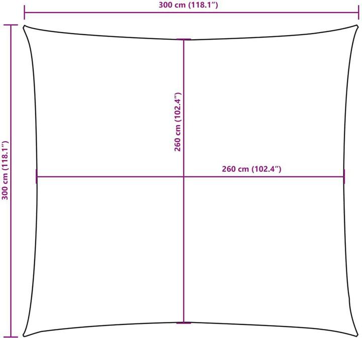 Produktbild VidaXL Sonnensegel (300 x 300 cm)