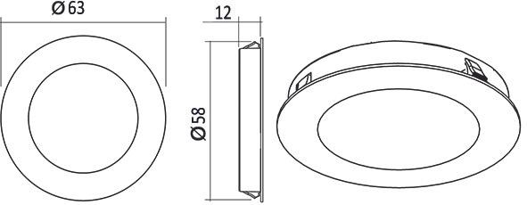Actual product image L&S LED recessed luminaire set Moonlight HV 230 V (404 lm)