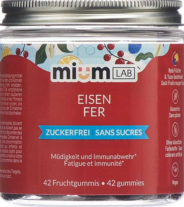 Produktbild Mium Lab Vitamingummis Eisen (42 Stück, Gummies, 143 g)