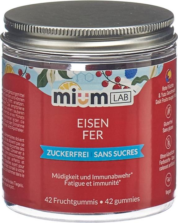 Produktbild Mium Lab Vitamingummis Eisen (42 Stück, Gummies, 143 g)