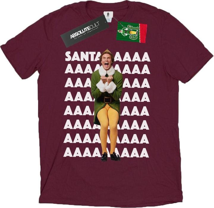 Elf Buddy Santa Scream TShirt (L)