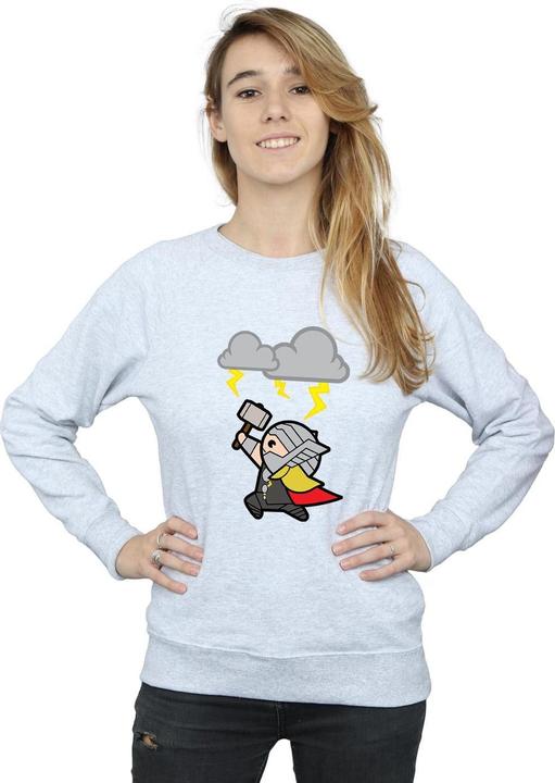 Actual product image Womens/Ladies Kawaii Thor God Of Thunder Sweatshirt (XXL)