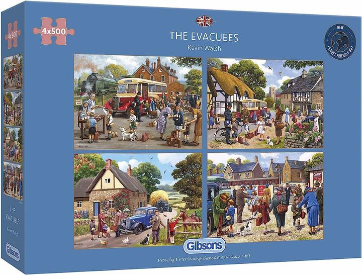 Actual product image Gibsons Puzzle 500 pieces 4 Puzzles - The Evacuees (500 pieces)