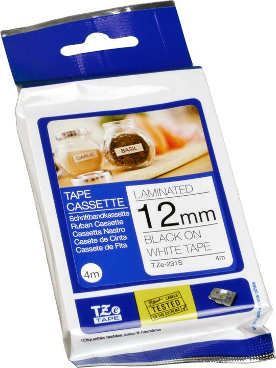 Image du produit Brother TZe-231S (1.20 cm, Noir, Blanc)