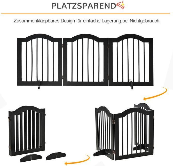 Immagine prodotto Swisshandel24 Recinto barriera per cani Recinto di protezione Recinto per cani Recinto di configurazione 3 pezzi