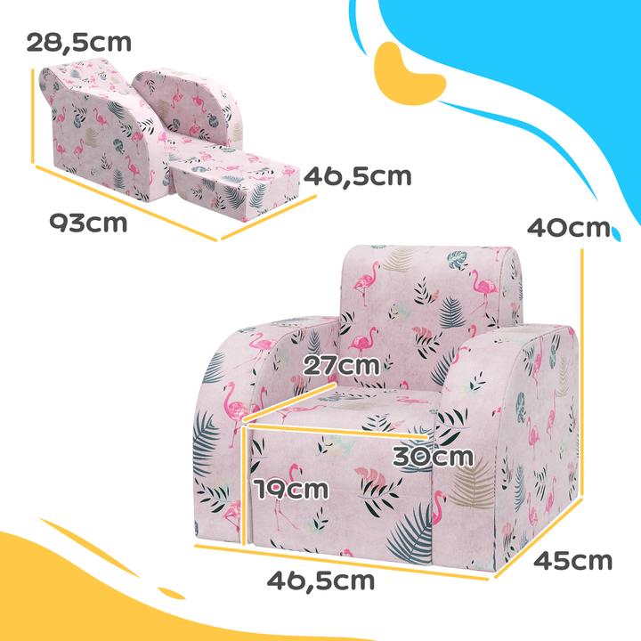 Produktbild Aiyaplay Kindersessel Schaumstoff, Polyester Rosa (Kindersessel)