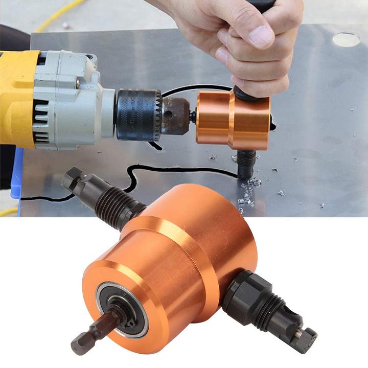 Actual product image Banapoy Doppelkopf-Blechknabber für Bohrmaschinen