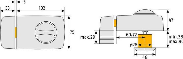Actual product image Abus 7010 S VdS EK Door lock, keyed alike