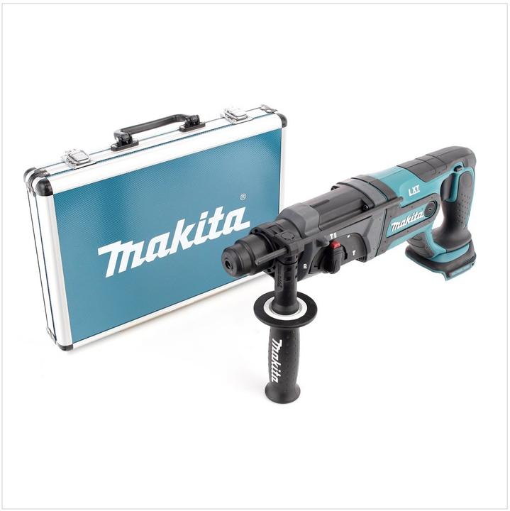 Actual product image Makita DHR 241 Cordless Rotary Hammer SDS-Plus Solo 18V + Drill and Chisel Set D-42444 (Rechargeable battery operated)