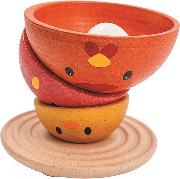 Immagine prodotto Plantoys Figura impilabile in legno impilabile Pollo impilabile (Tedesco, Inglese, Francese, Italiano)