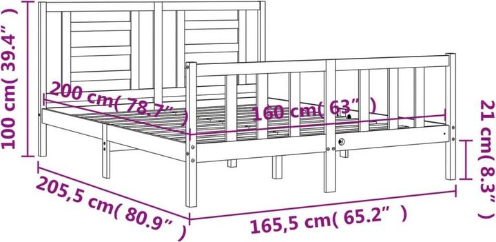 Actual product image VidaXL Maddalena (160 x 200 cm)