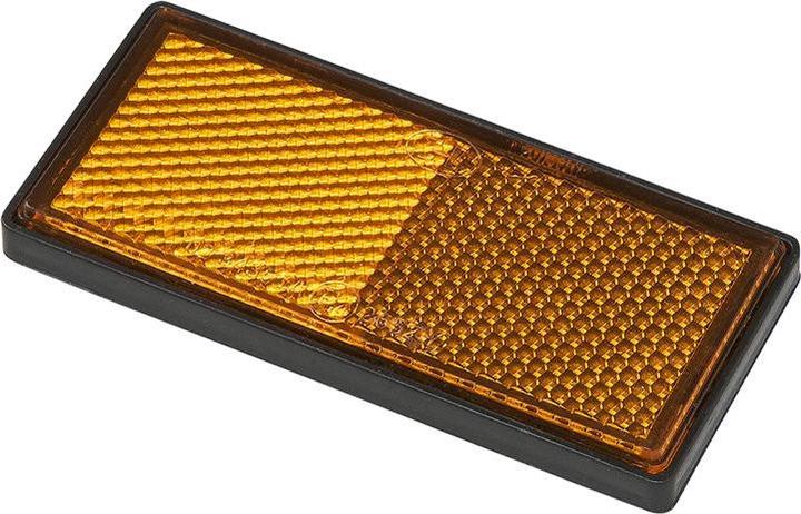 Immagine prodotto ProPlus Riflettore arancione 85x39mm autoadesivo con piastra di base 2pz. in blister