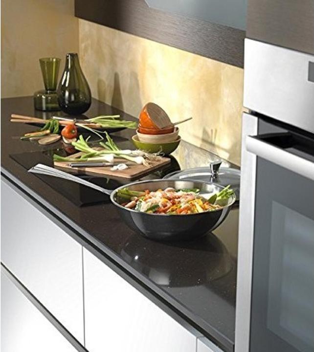 Immagine prodotto Cristel Wok Pan Strate, Ø 28cm, maniglie (28 cm, Wok, Acciaio inossidabile)