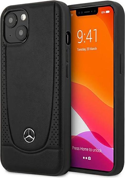 Actual product image Mercedes MEHCP14MARMBK iPhone 14 Plus 6.7" czarny/black hardcase Leather Urban (Apple iPhone 14 Plus)