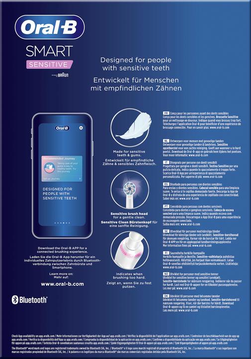 Image du produit Oral-B Brosse à dents électrique Smart Sensitive + étui de voyage (Brosse à dents oscillo-rotative)