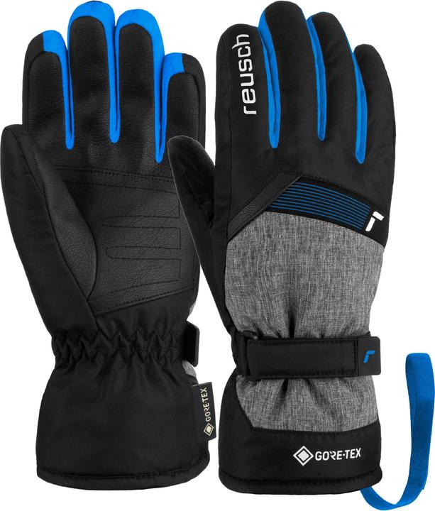 Black, black melange, Brilliant Blue