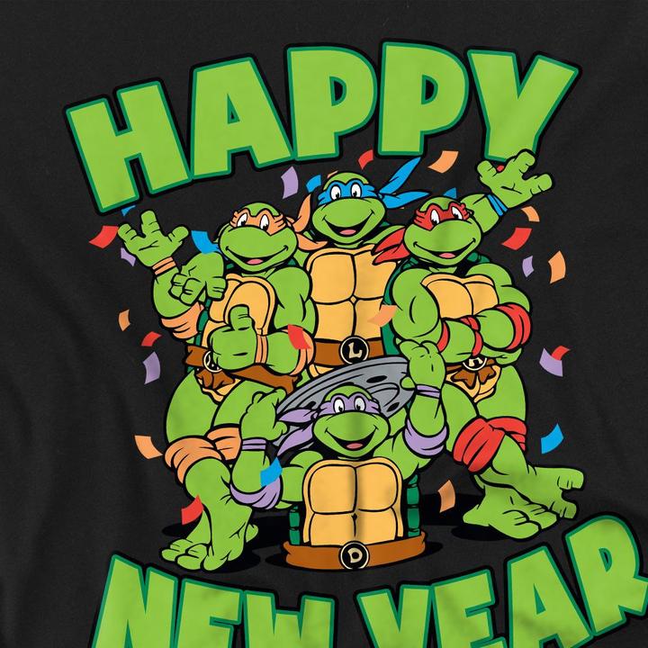 Actual product image Teenage Mutant NT Unisex Adult Group New Year T-Shirt (XXL)