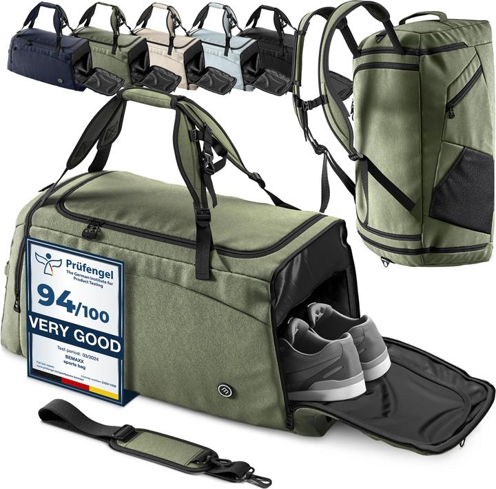 BeMaxx Sport-Trainingstasche, 60L, Grun (60 l)