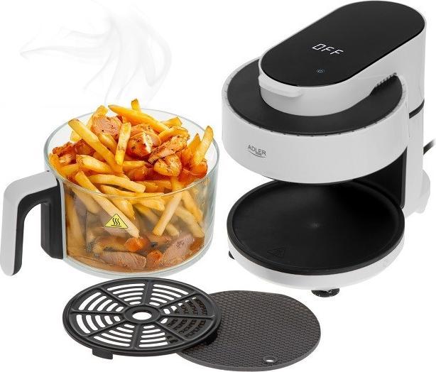 Immagine prodotto Adler Friggitrice senza olio con contenitore in vetro da 3 litri