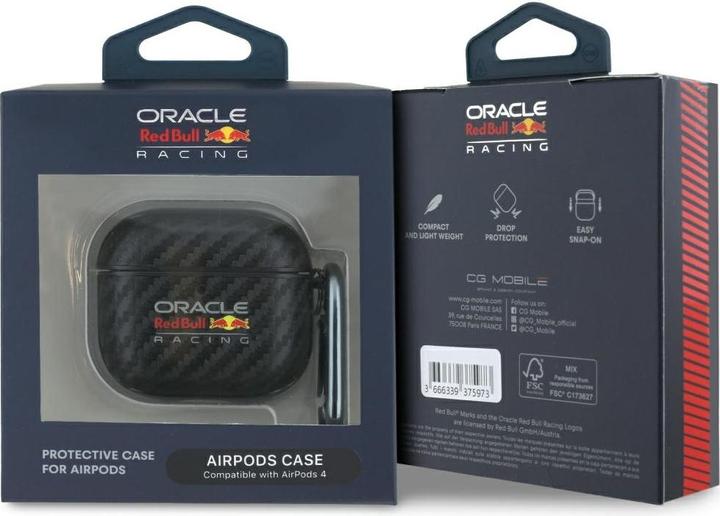 Image du produit Red Bull Case PU Carbon Logo for AirPods 4 black
