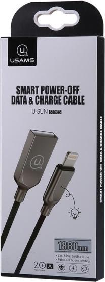 Immagine prodotto Usams Cavo USB USB-A - Lightning 1,9 m nero (IPYSUSB201) (1.90 m, USB 3.0)