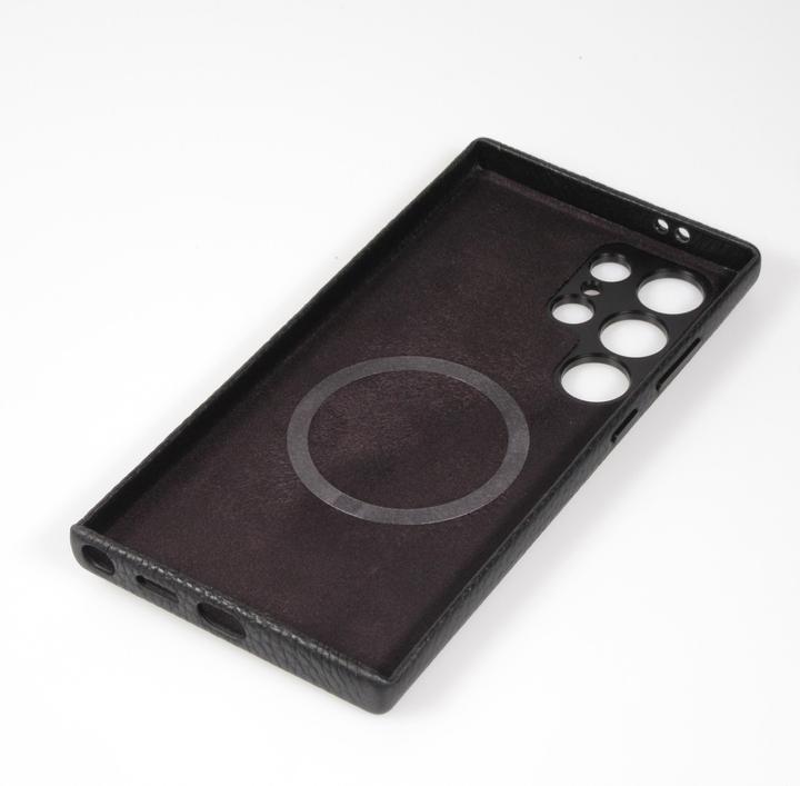 Immagine prodotto PhoneLook Copertina in pelle di vitello di lusso completamente granulata con pulsanti in metallo e MagSafe (Samsung Galaxy S24 Ultra)