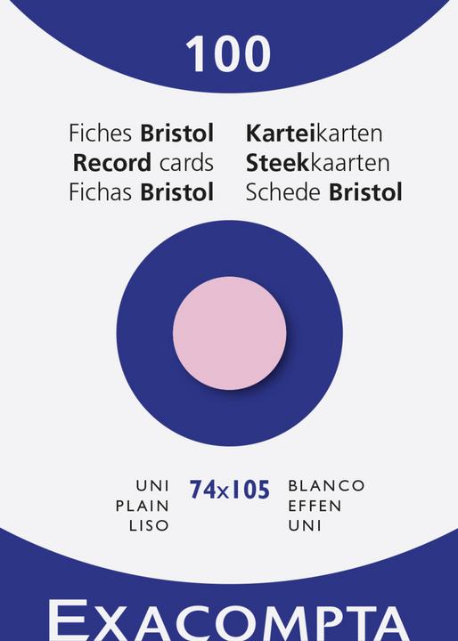 Produktbild Exacompta Karteikarten (74 x 105 mm, 205 g/m², 100 x)