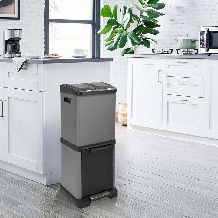 Actual product image Svita Mülleimer mit 3-fach Mülltrennungssystem (32 l)