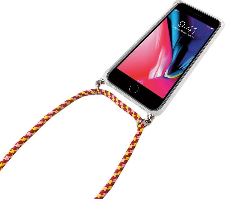 Actual product image König Design Apple iPhone 7 / 8 Mobile Phone Chain Case with Strap Case to hang around with Cord Red