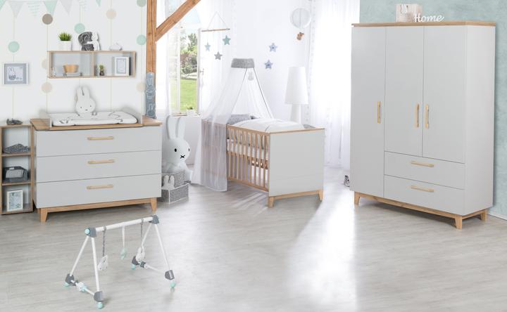 Image du produit Roba Ensemble pour chambre d'enfant Caro (Lit de bébé, Unité de changement, Armoires pour enfant)