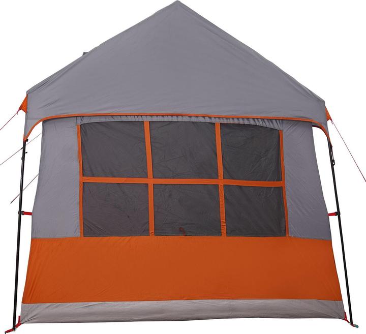 Produktbild VidaXL Campingzelt mit Fenstern Grau und Orange 12-Personen Wasserdicht (Kuppelzelt)