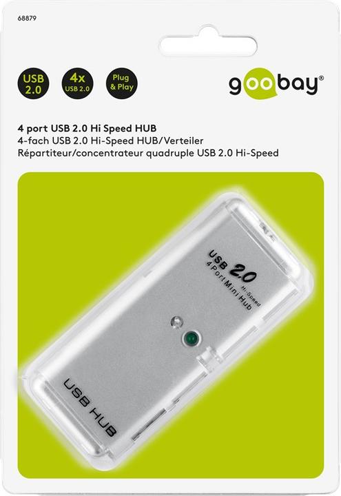 Produktbild Goobay USB2.0 Hi-Speed HUB/Verteiler (USB-A, 4 Ports)