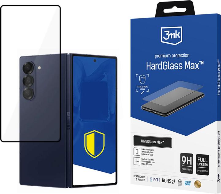 Produktbild 3MK HardGlass Max Sam Z Fold 6 (front) czarny/black, Fullscreen Glass (1 Stück, Samsung Galaxy Z Fold6)