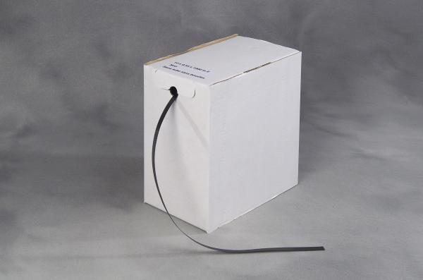 Immagine prodotto Øvrige Nastro per reggette PP nero 12mmx1000m in scatola dispenser 117kg - (1000 metri per rotolo)