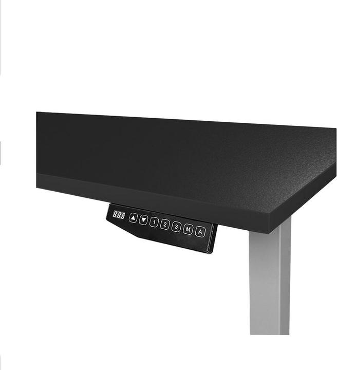 Produktbild Contini höhenverstellbarer Bürotisch 1.6x0.8m Schwarz / Gestell dunkelgrau