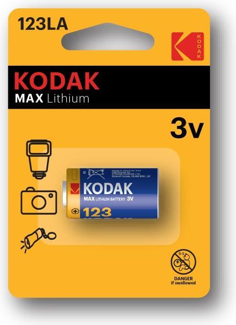 Image du produit Kodak 123 LA Pile à usage unique Pile au lithium (1 pcs, CR123A, 1500 mAh)