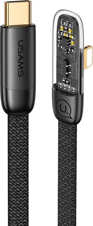 Image du produit Usams Câble kątowy USB-C na Lightning PD 20W Fast Charging Iceflake Series 2m czarny/black SJ586USB0 (2 m, USB 2.0)