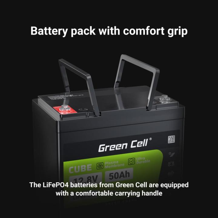 Produktbild GreenCell LiFePO4 Battery for Photovoltaic Campers & Boats - 50Ah - 12.8V - 640Wh (12.80 V, 50 Ah)