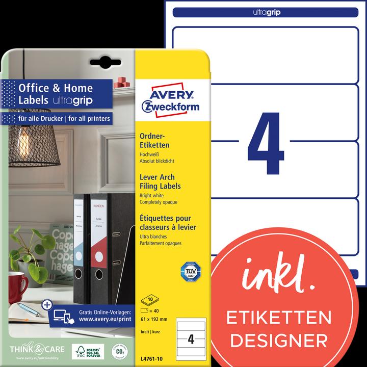 Actual product image Avery Zweckform L4761