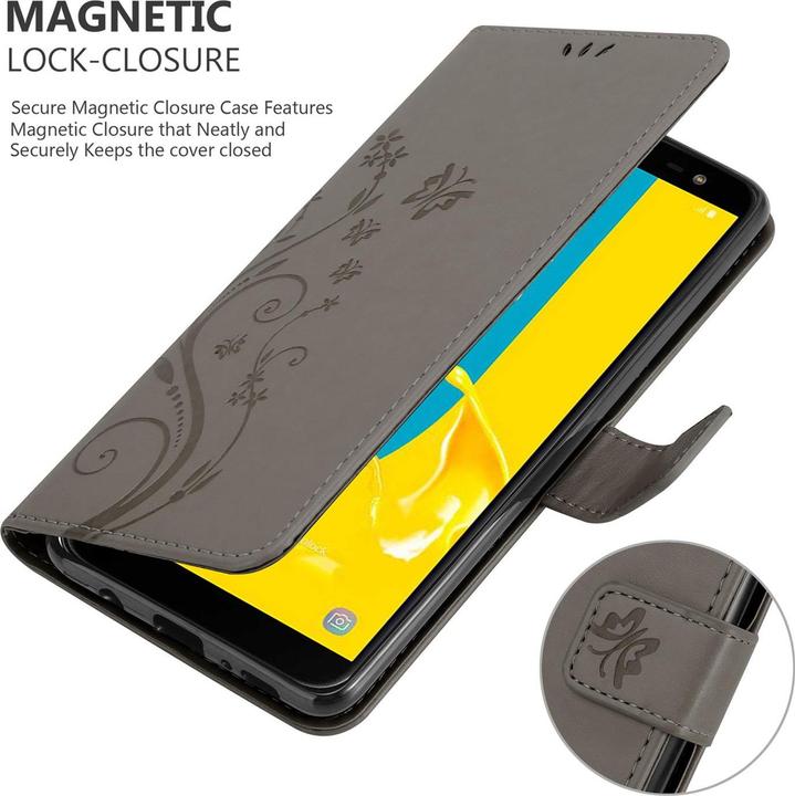 Produktbild Cadorabo Flower Book Cover (Samsung Galaxy J6 (2018))