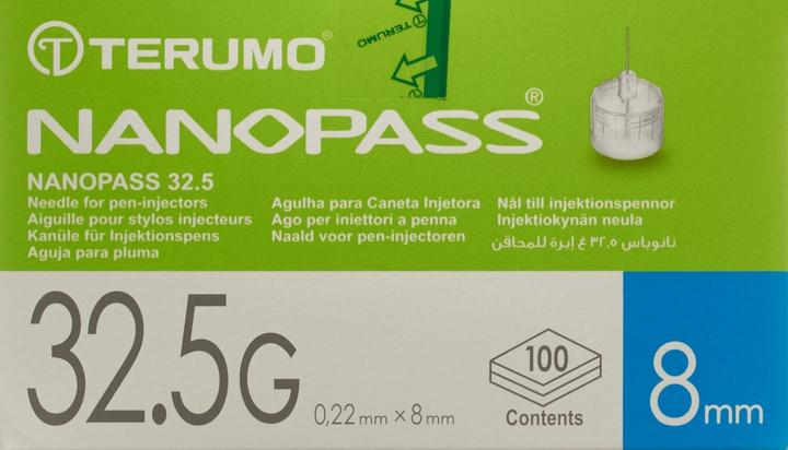 Produktbild Terumo Pen Nadel NANOPASS 32.5G 0.22x8mm (100 Stk)